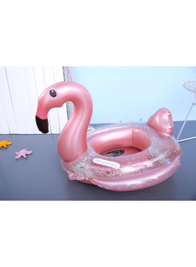 TAPIT Inflatable Flamingo Pool Floats for Kids Swim Rings with Safety Seat and Handle Pool Tubes for Floating Fun Beach Floaties Summer Party Pool Toys for Toddlers Swimming Ring - Image 5